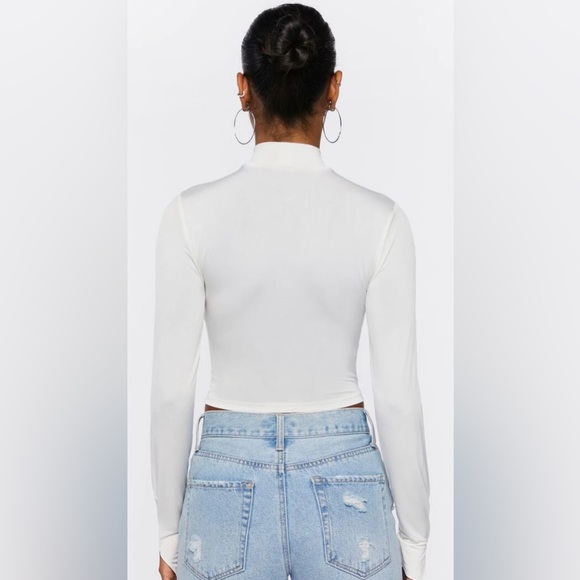 Forever 21 | Tops | Nwt Forever 2 White Mock Neck Top | Poshmark